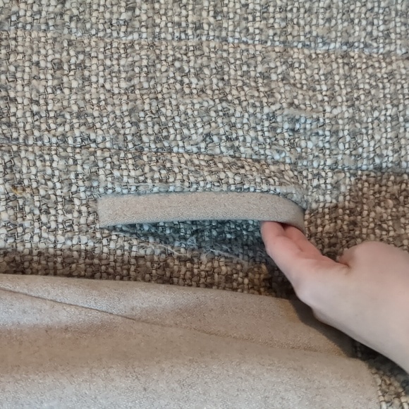 Light Grey Pea Coat with Burber Accents and Toggle front - Picture 5 of 14